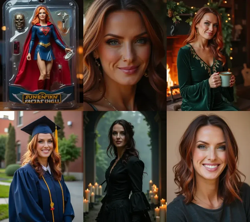 The same character across six different landing pages.