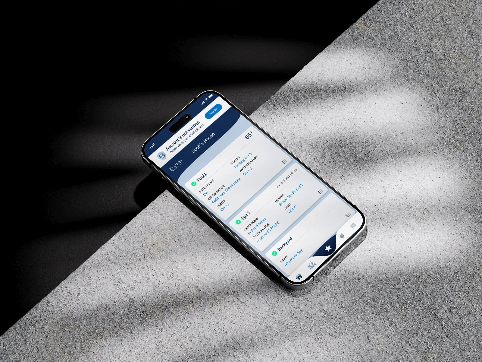 A step-by-step helper modal titled Find your Omni ID, showing a photograph of the physical Omni panel.