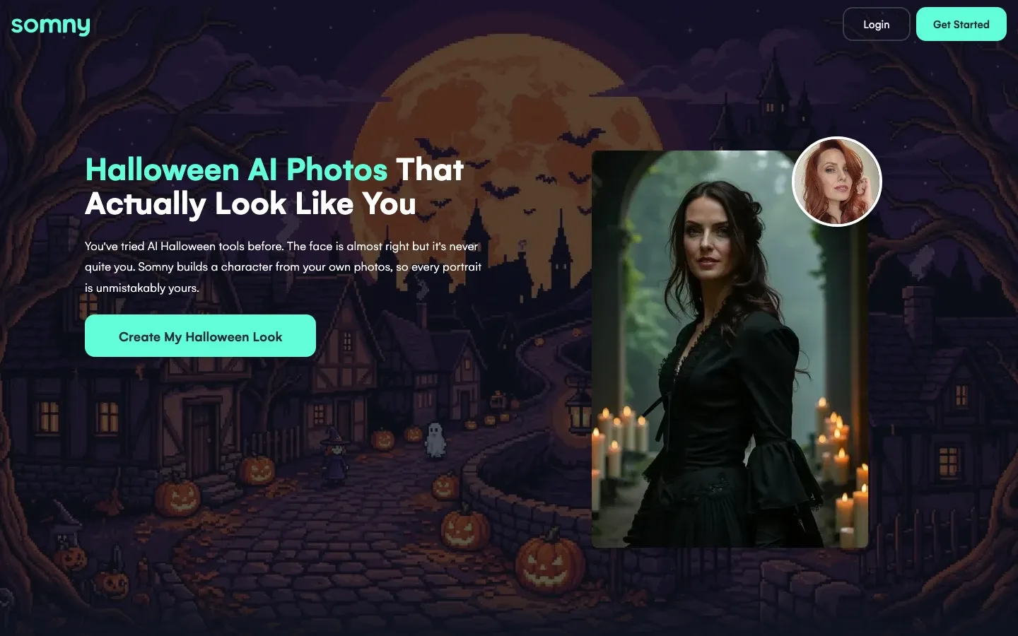 A live Somny landing page built by the pipeline.